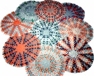 Wheel rugs made by Mom Christmas 1999 edited