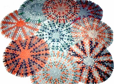 Wheel rugs made by Mom Christmas 1999 edited